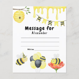 Lámina Mensaje de cápsula del tiempo del día de la abeja