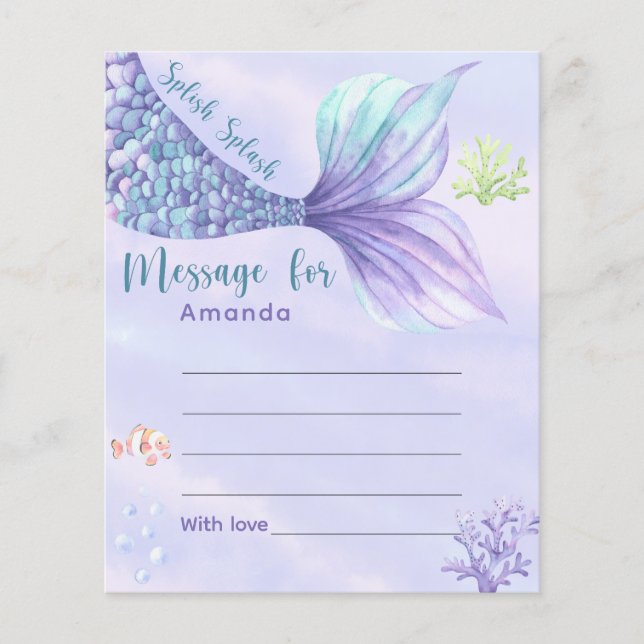 Lámina Mensaje de la cápsula de cumpleaños de cola de sir (Anverso)