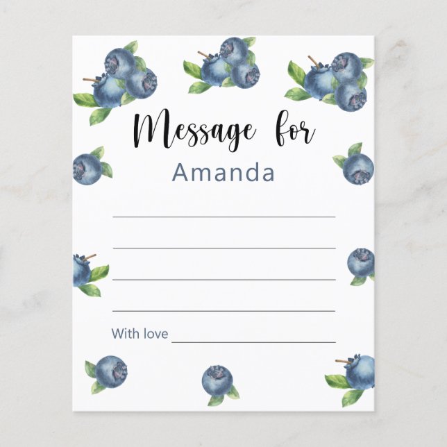 Lámina Mensaje de la cápsula de la hora de cumpleaños Blu (Anverso)