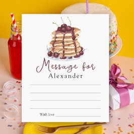 Lámina Mensaje de la cápsula de tiempo de crepes