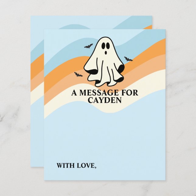 Lámina Mensaje de la cápsula del primer cumpleaños (Anverso / Reverso)