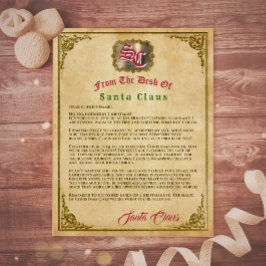 Lámina Mensaje de Navidades de niños de Santa Personaliza