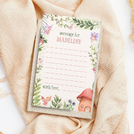 Lámina Mensaje de primer cumpleaños de hadas de la cápsul