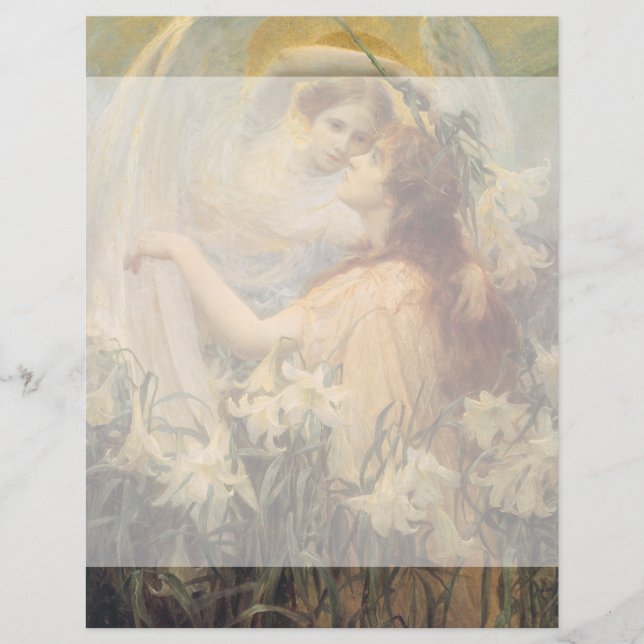 Lámina Mensaje del Ángel por George Swinstead, Arte Antig (Anverso)