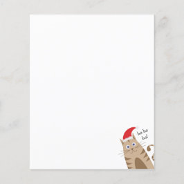 Lámina Meowy Xmas gato divertido lleva sombrero santa