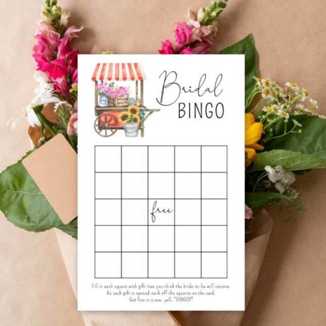 Lámina Mercado de flores Juego de bingo de ducha de novia (Subido por el creador)