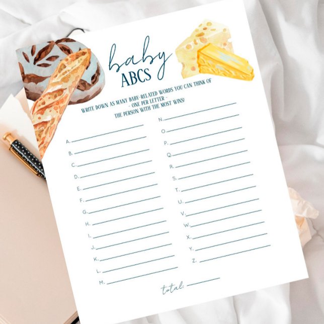Lámina Mercado francés - Juego ABC del bebé Baby Shower (Subido por el creador)