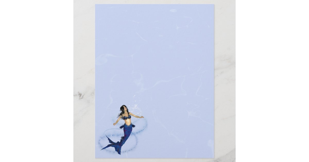 Lámina Mermaid Magic Stationery Letterhead | Zazzle.es
