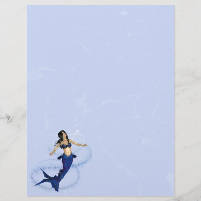 Lámina Mermaid Magic Stationery Letterhead (Anverso)