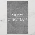 Lámina Merry Christmas Chalkboard Typography Black White<br><div class="desc">Feliz Chalkboard Christmas Blackboard Aspecto Elegante Escritura a mano Typografía Gris Black Holiday Regalos de temporada</div>