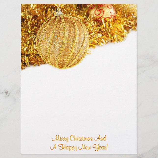Lámina Merry Christmas Golden Lethead (Anverso)