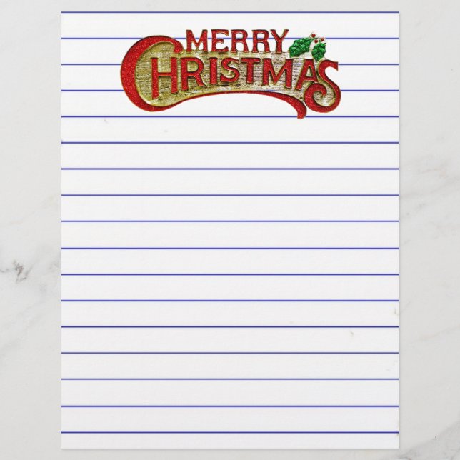 Lámina Merry Christmas Letterhead (Anverso)