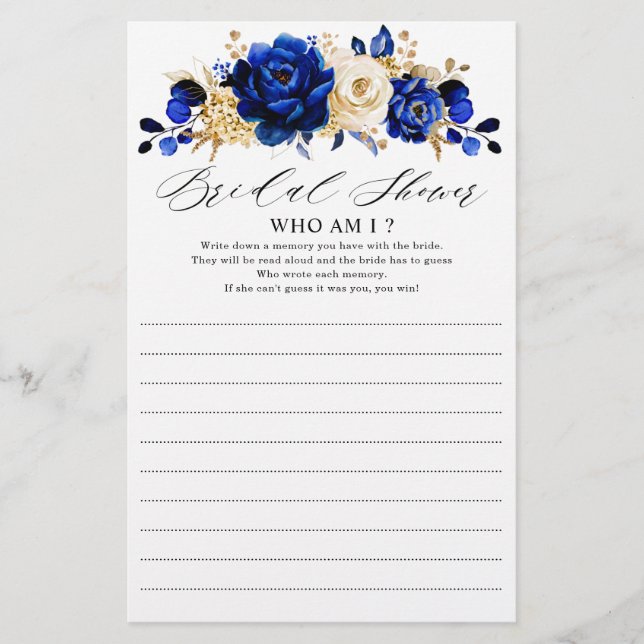 Lámina Metálico de oro amarillo azul real que soy el jueg (Anverso)