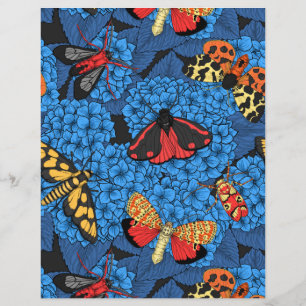 Lámina Metas en la hidrangea azul