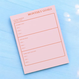 Lámina Metas mensuales Planificador académico práctico y