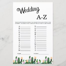 Lámina Mexican Cacti What is in Purse Bridal Shower Game