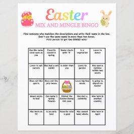 Lámina Mezcla de Pascua y Bingo de Mingle