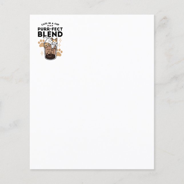 Lámina Mezcla perfecta: arte de gato y café para amantes  (Anverso)