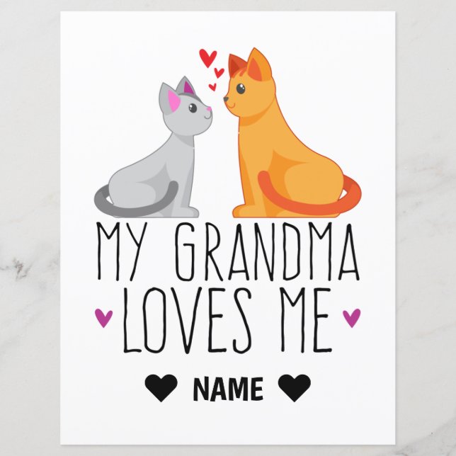 Lámina Mi abuela me ama (Anverso)