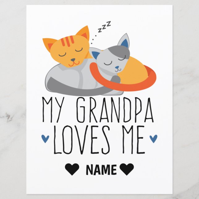 Lámina Mi abuelo me ama (Anverso)