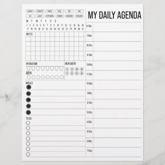 Lámina Mi agenda diaria