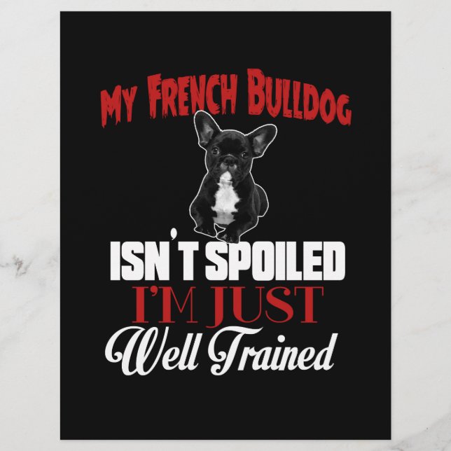 Lámina Mi Bulldog Francés No Está Mimado (Anverso)