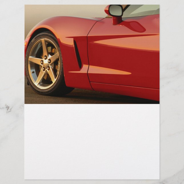 Lámina Mi Corvette rojo (Anverso)