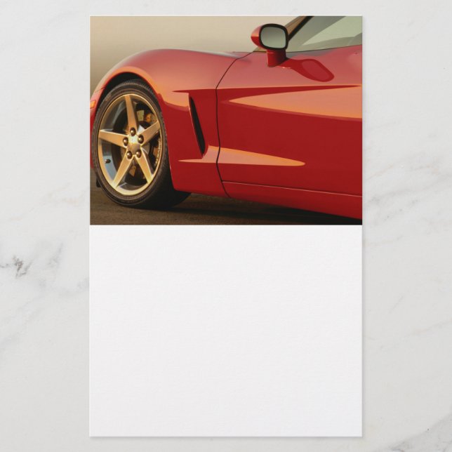 Lámina Mi Corvette rojo (Anverso)