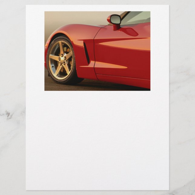 Lámina Mi Corvette rojo (Anverso)