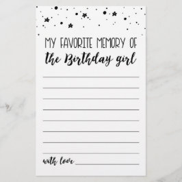 Lámina Mi memoria favorita del juego Fiesta chica de cump