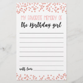 Lámina Mi memoria favorita del juego Fiesta chica de cump