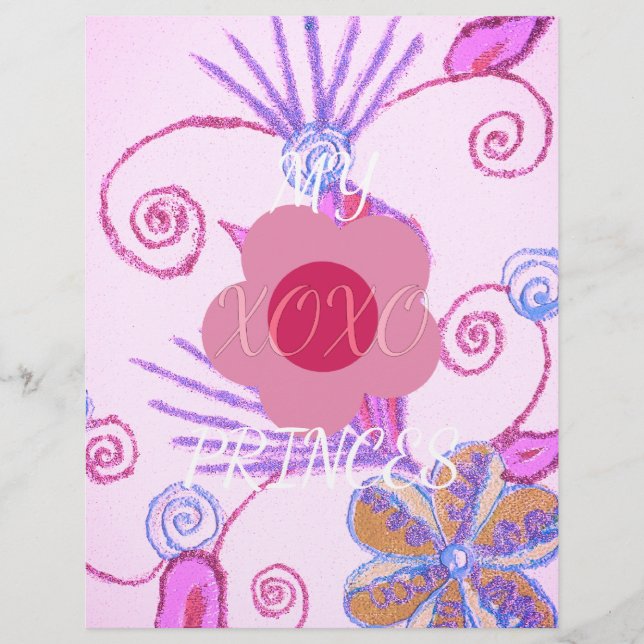 Lámina Mi pequeña Princesa te amo XOXO (Anverso)