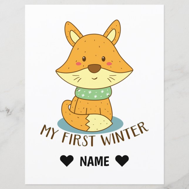 Lámina Mi primer invierno (Anverso)