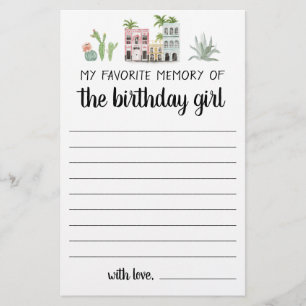 Lámina Mi recuerdo favorito de la cumpleañera