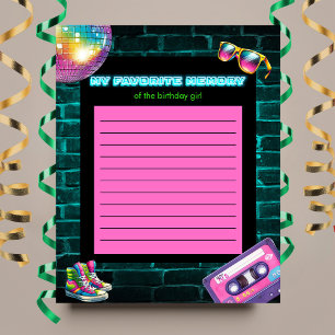 Lámina Mi recuerdo favorito Juego de cumpleaños Disco Neo