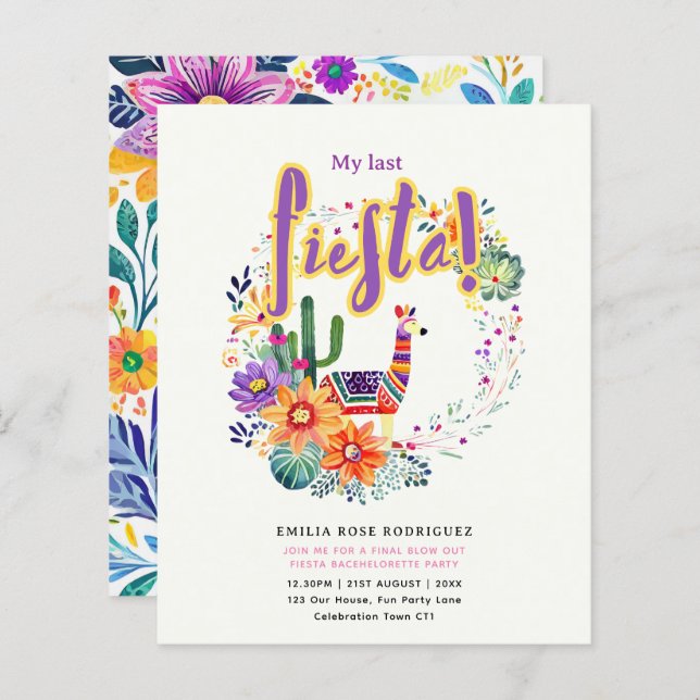 Lámina Mi último tema de Cacti de la Fiesta de la Bachelo (Anverso / Reverso)