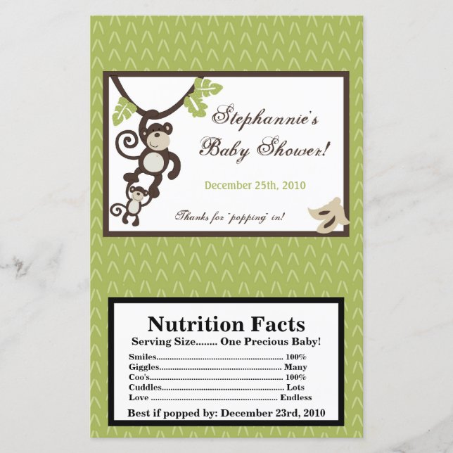 Lámina Microwave Popcorn Wrapn Monkey Time Zoo Animal (Anverso)