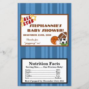 Lámina Microwave Popcorn Wrapper All Star Blue
