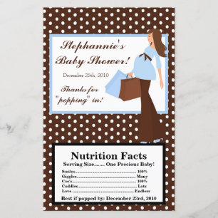 Lámina Microwave Popcorn Wrapper Blue Mod Mom Polka Dots