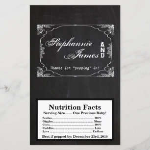 Lámina Microwave Popcorn Wrapper Modern Chalkboard Vintag