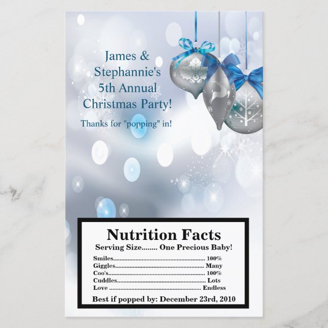 Lámina Microwave Popcorn Wrapper Winter Snowflake Ornamen (Anverso)