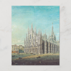 Lámina Milán Piazza del Duomo años 1850 por Carlo Bossoli