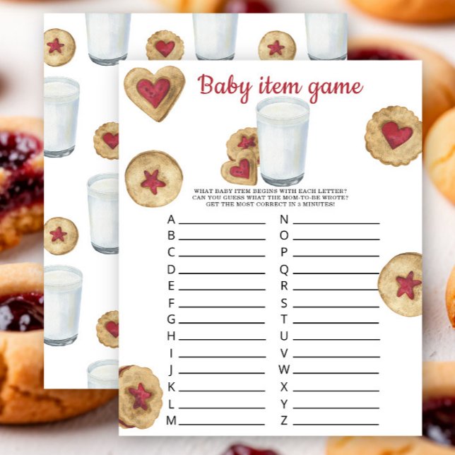 Lámina Milk and Cookies Baby shower Baby item Game (Subido por el creador)