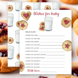 Lámina Milk and cookies baby shower - wishes for baby