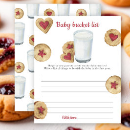 Lámina Milk & Cookies Baby Shower Baby bucket list