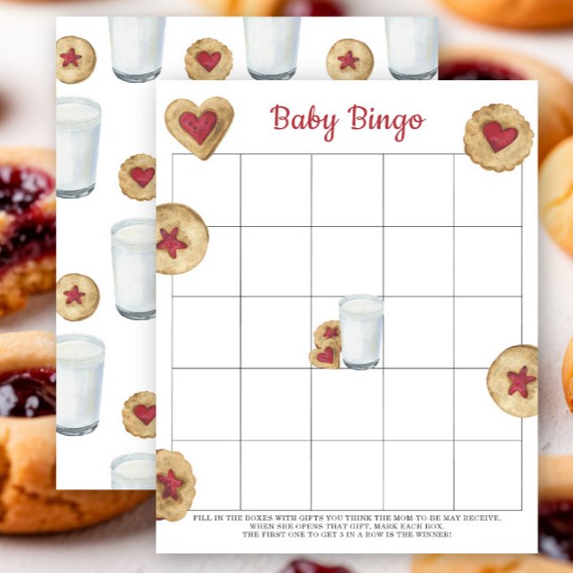 Lámina Milk & cookies Baby shower bingo game (Subido por el creador)