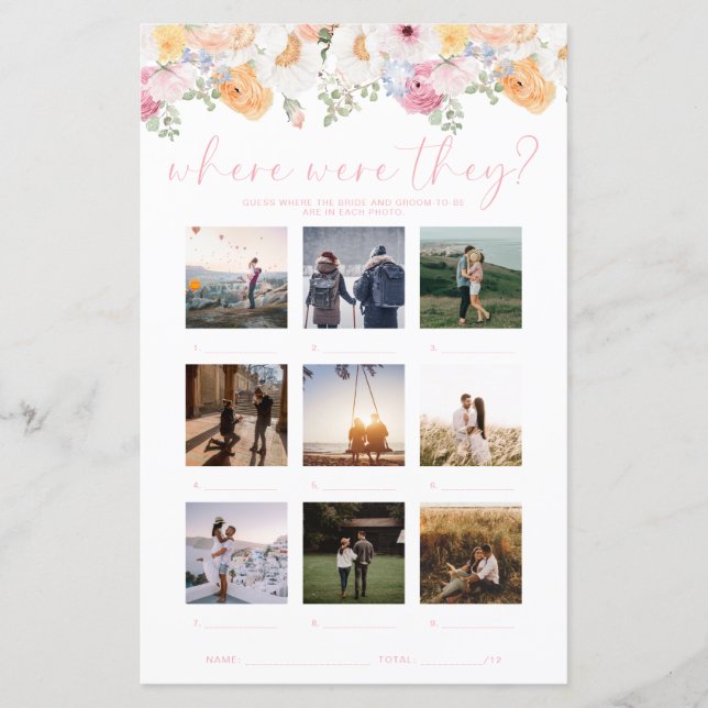 Lámina Millie Floral Donde Estaban De Vacaciones (Anverso)