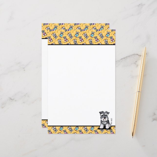 Lámina Mini Schnauzer Sunshine (Anverso/Reverso In Situ)