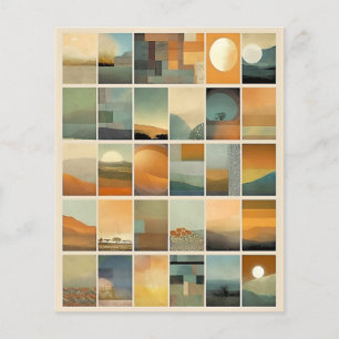 Lámina Miniaturas Paisajes Decoupage Papel de Scrapbook