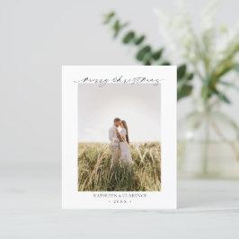 Lámina Minimalist Elegant Photo Budget Christmas Card